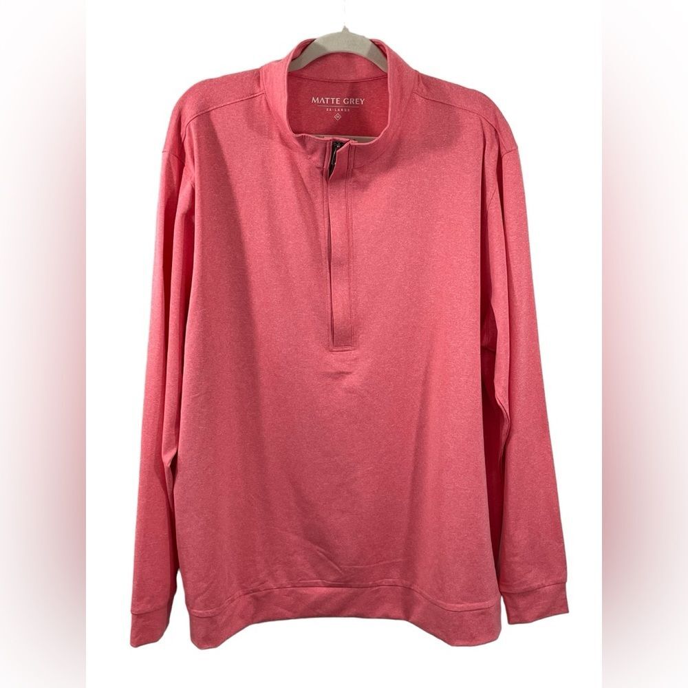 Haus of Grey Matte Grey Men’s Half‎ Zip Golf Pullover Sweatshirt Size 2XL